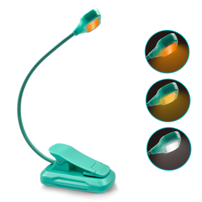 8 LED Rechargeable Book Light for Reading in Bed with Memory Function- Eye Caring 3 Color Temperatures,Stepless Dimming Brightness,80 Hrs Runtime Lightweight Clip on Light for Book Lovers