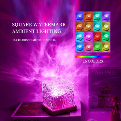 Ocean Wave Projector Light 16 Colors Wave Night Light with Remote Control for Office Bar Restaurant Room Decor for Teen Gifts