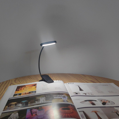 8 LED Rechargeable Book Light for Reading in Bed with Memory Function- Eye Caring 3 Color Temperatures,Stepless Dimming Brightness,80 Hrs Runtime Lightweight Clip on Light for Book Lovers