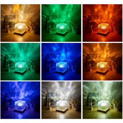 Ocean Wave Projector Light 16 Colors Wave Night Light with Remote Control for Office Bar Restaurant Room Decor for Teen Gifts