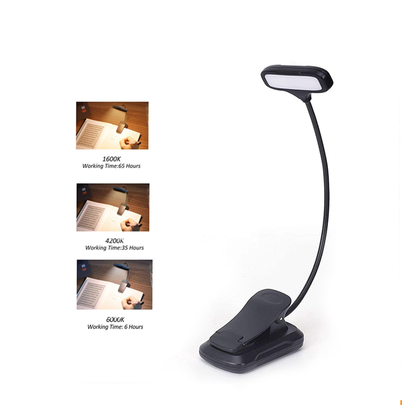 8 LED Rechargeable Book Light for Reading in Bed with Memory Function-
