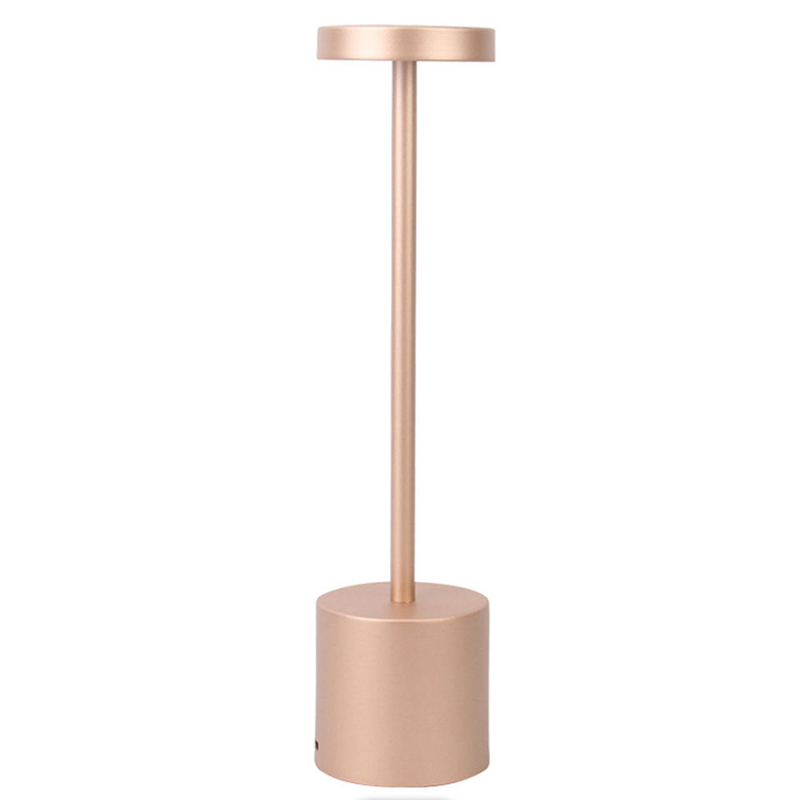 Cordless Table Lamps Rechargeable, Portable LED Desk Lamp, Battery Powered Wireless Table Light - 3 Color Dimmable Lighting for Restaurant Dining Patio Outdoor Bedroom(Gold)