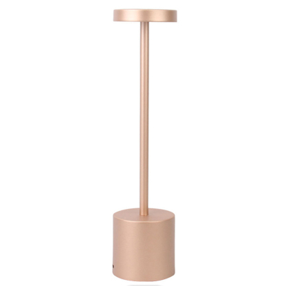 Cordless Table Lamps Rechargeable, Portable LED Desk Lamp, Battery Powered Wireless Table Light - 3 Color Dimmable Lighting for Restaurant Dining Patio Outdoor Bedroom(Gold)