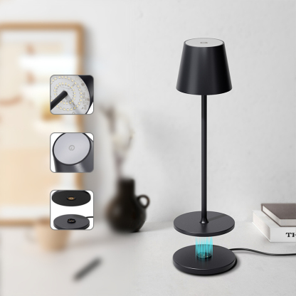 Cordless Table Lamp LED Desk lamp,5000mAh Rechargeable Touch Night Light Wireless Minimalist Design for/Restaurant/Bedroom/Bars/Outdoor Party/Camping/Coffee Shop