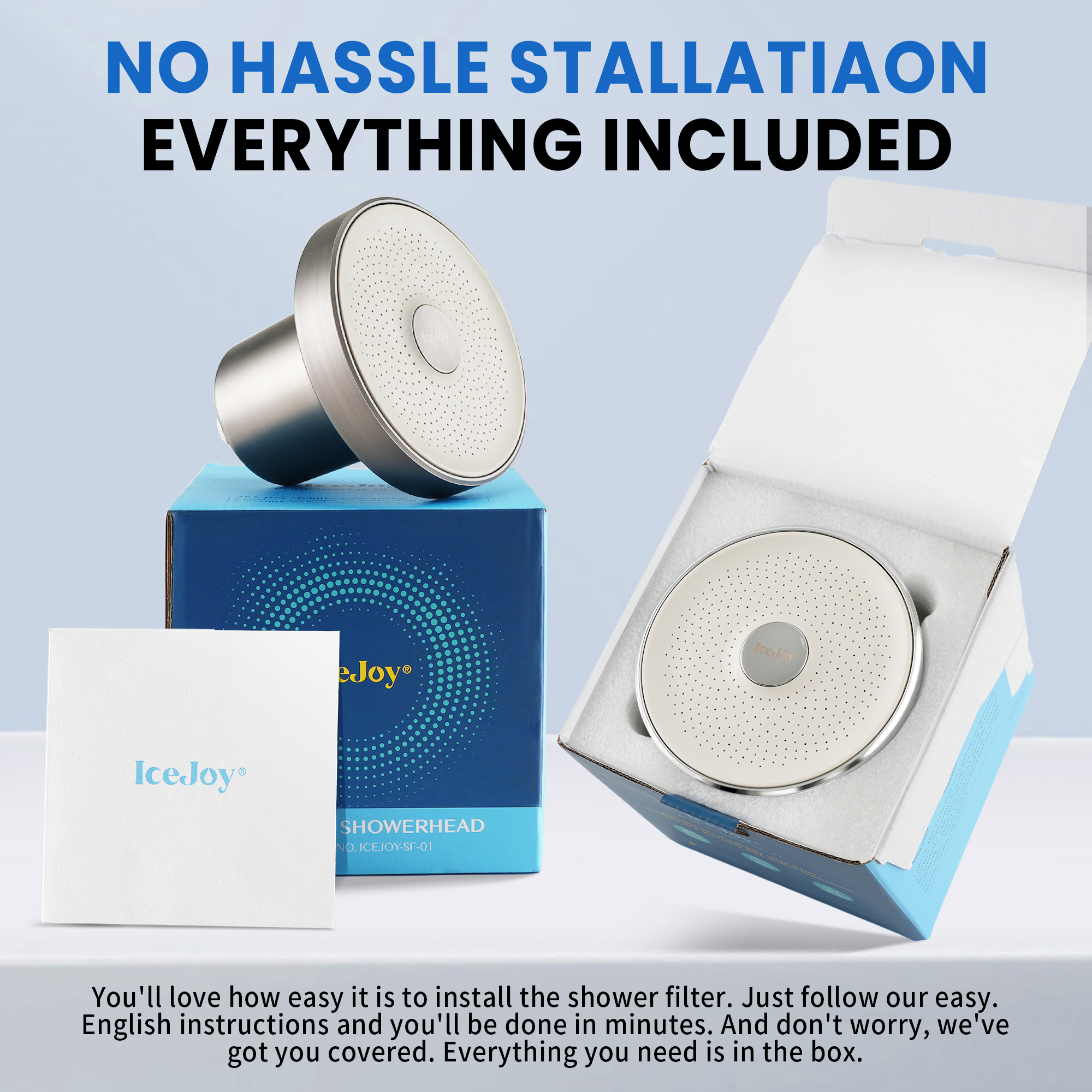 Shower Head with Filters - Scientifically Evaluated, High-Efficiency Filtered Shower Head for Enhanced Hair & Skin Health, Minimize Hair Loss, Preserve Color-Treated Hair