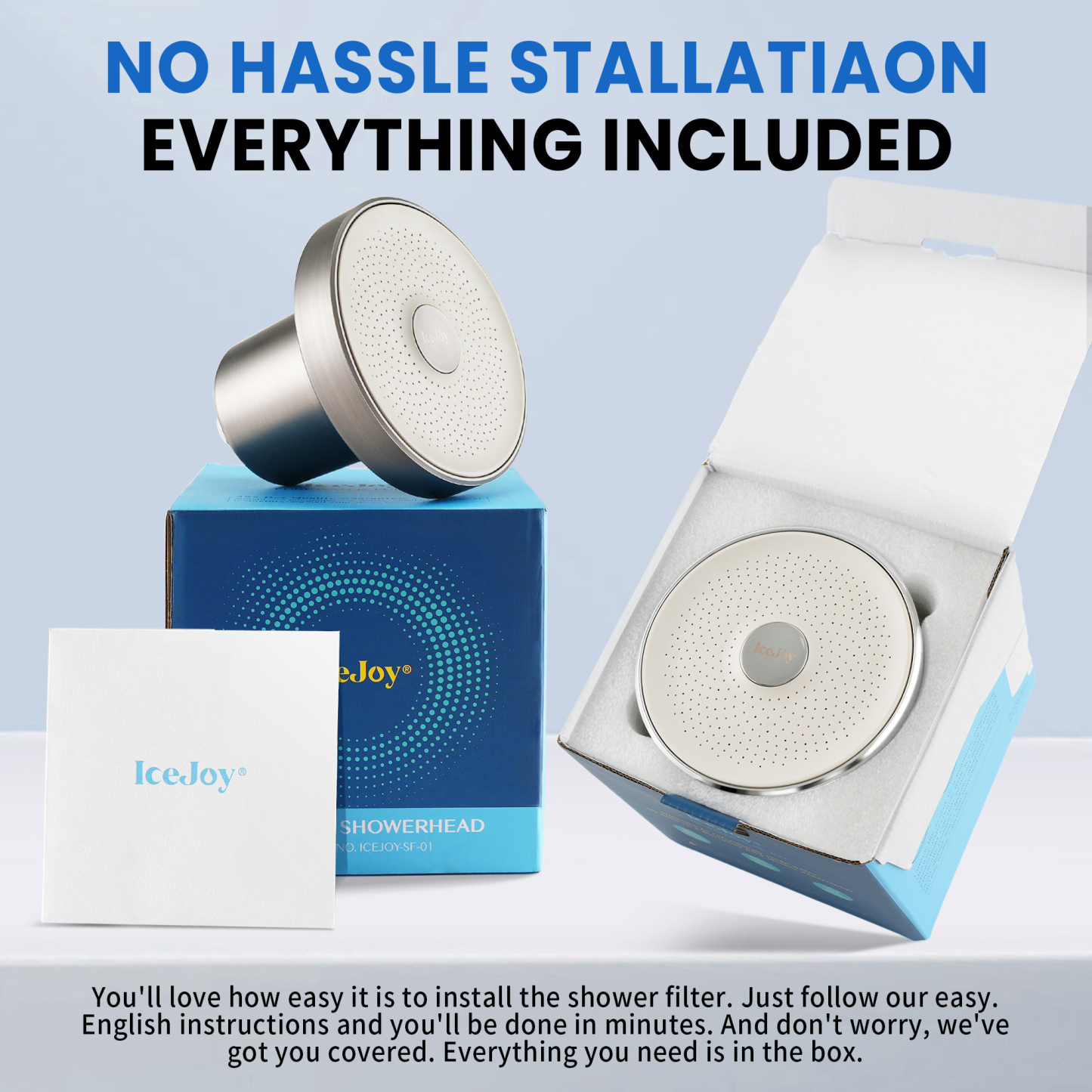 Shower Head with Filters - Scientifically Evaluated, High-Efficiency Filtered Shower Head for Enhanced Hair & Skin Health, Minimize Hair Loss, Preserve Color-Treated Hair