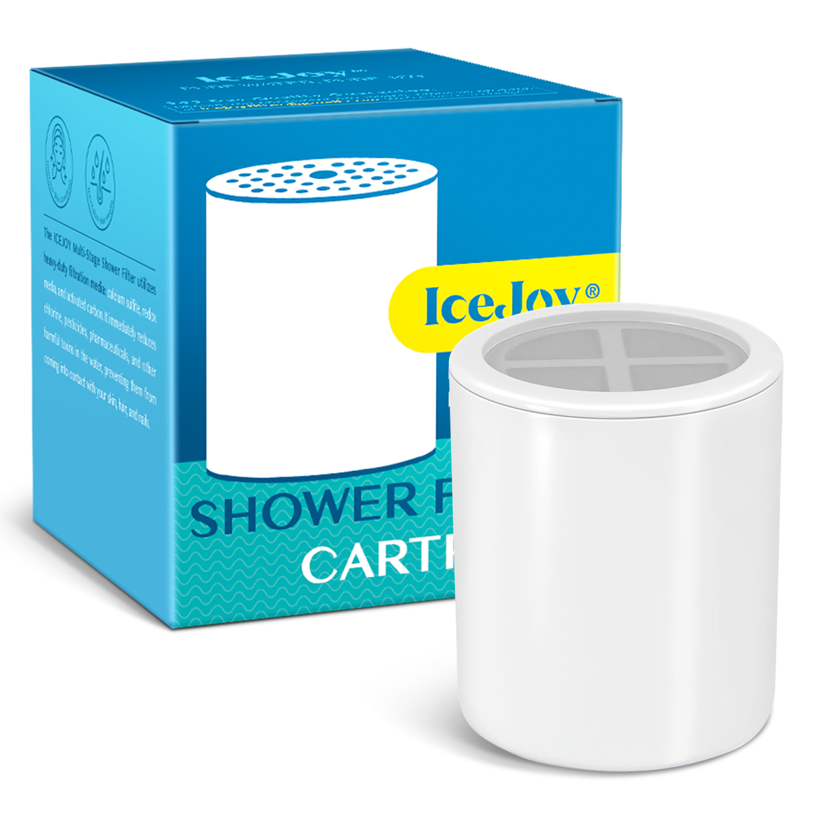 Shower Filter Replacement Cartridge, Shower Head Filter Refill, for Hard Water Chlorine Heavy Metal, Skin Hair, Fit Any Similar Design Shower Water Filter