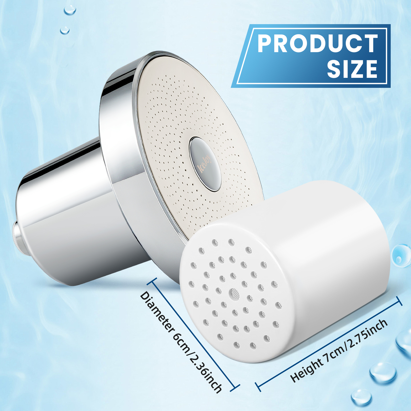 Shower Filter Replacement Cartridge, Shower Head Filter Refill, for Hard Water Chlorine Heavy Metal, Skin Hair, Fit Any Similar Design Shower Water Filter