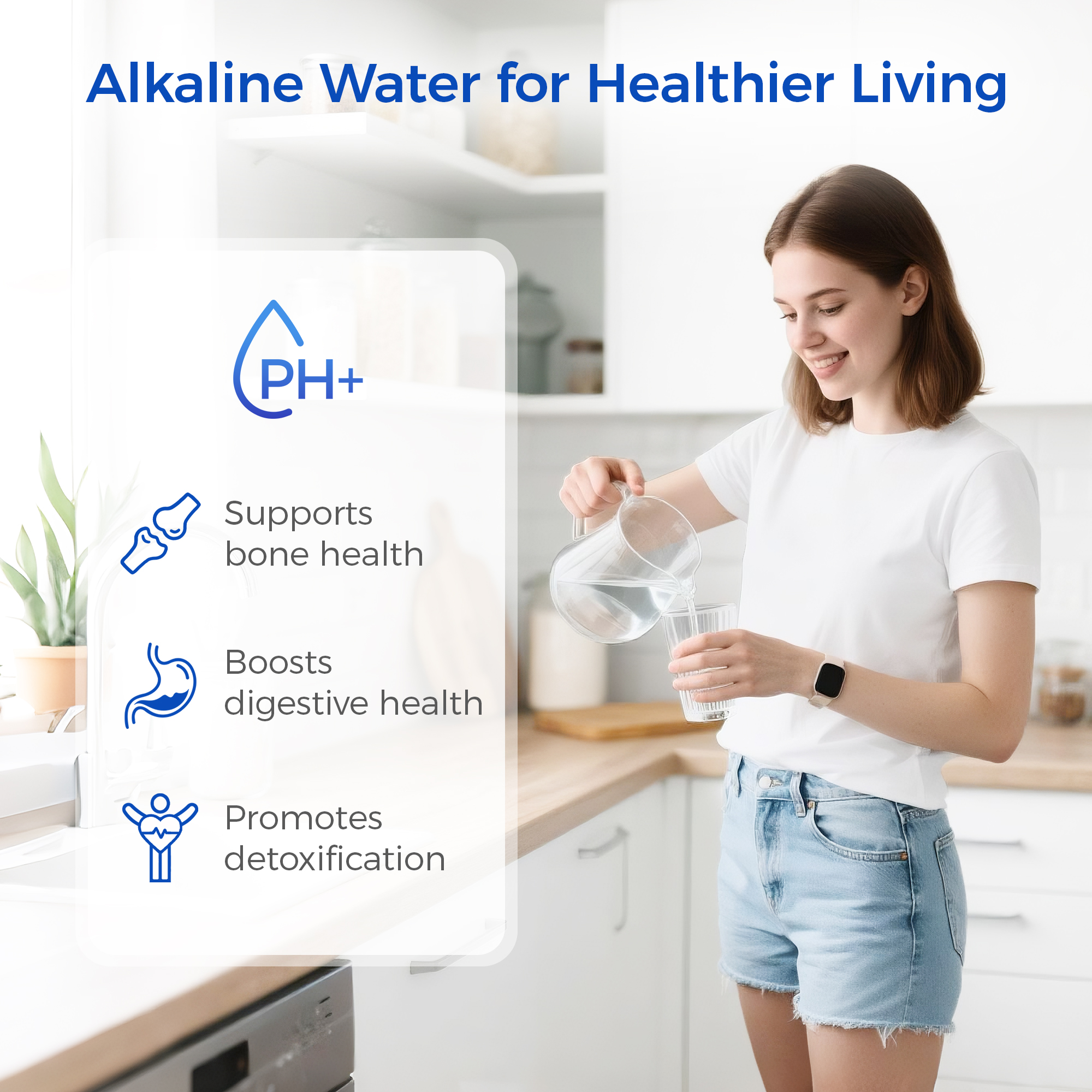 8-Stage Alkaline Gravity Water Filtration System 3.0 Gallon – 304 Stainless Steel Countertop System with 4 Filters and Stand, Increases pH, Reduces 99.9% Chlorine & Heavy Metals
