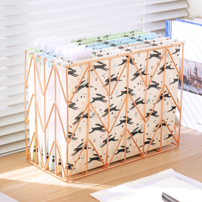 Y YOMA 6 Pack Decorative Hanging File Folders Letter Size Marble Cute Hanging Folder Pretty File Folder Organizer for Filing Cabinet Office Home with 1/5-Cut Adjustable Tabs, 3 Rabbit Design