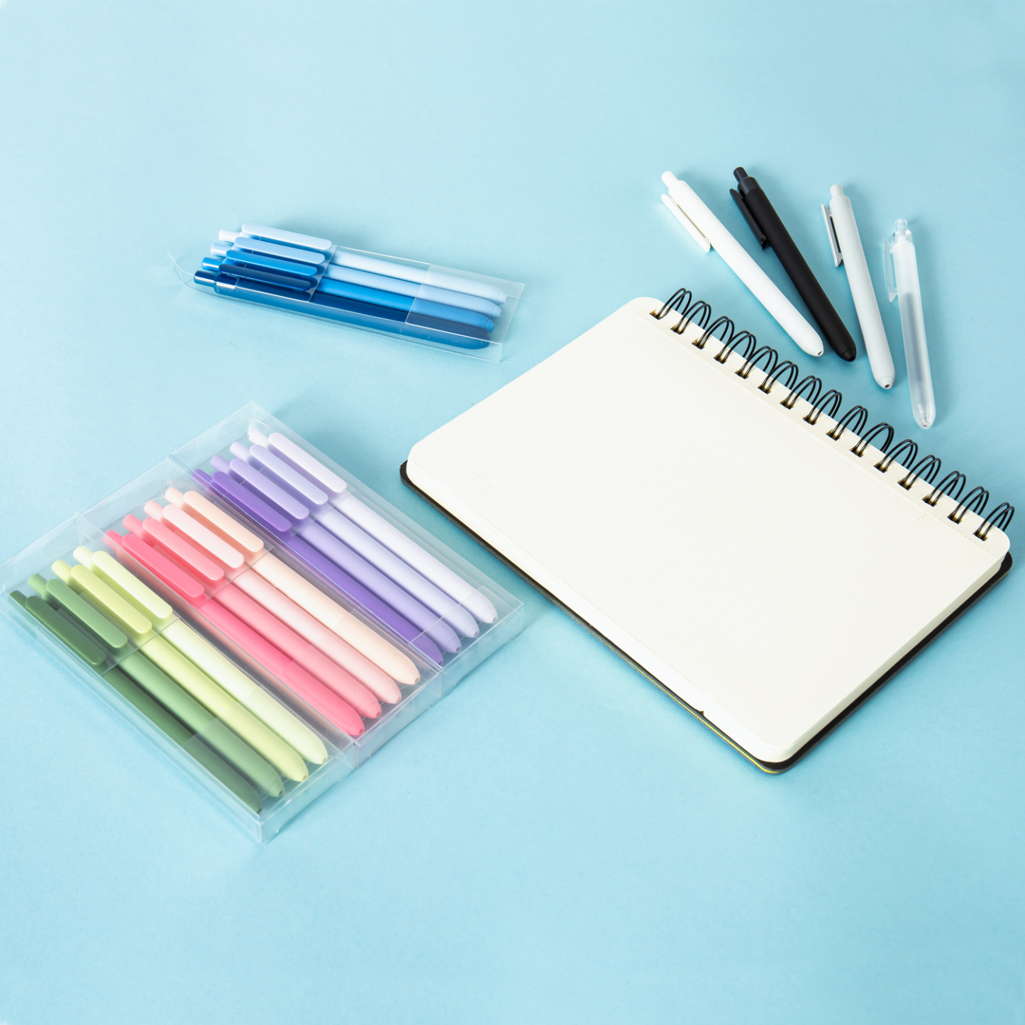 Y YOMA 4 Pcs Fine Point 0.5mm Gel Pen Black Ink Retractable Ballpoint Pen Smooth Writing Quick Dry Gel Pens Cute Aesthetic Pen Pastel Refillable Pen for School Home Office Supplies, Dusty Purple