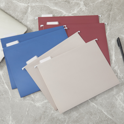 Y YOMA 6 Pack Debossed Hanging File Folders Letter Size Decorative Hanging Folder Pretty File Folder Organizer for Filing Cabinet Office Home with 1/5-Cut Adjustable Tabs, Checkered Steady Color