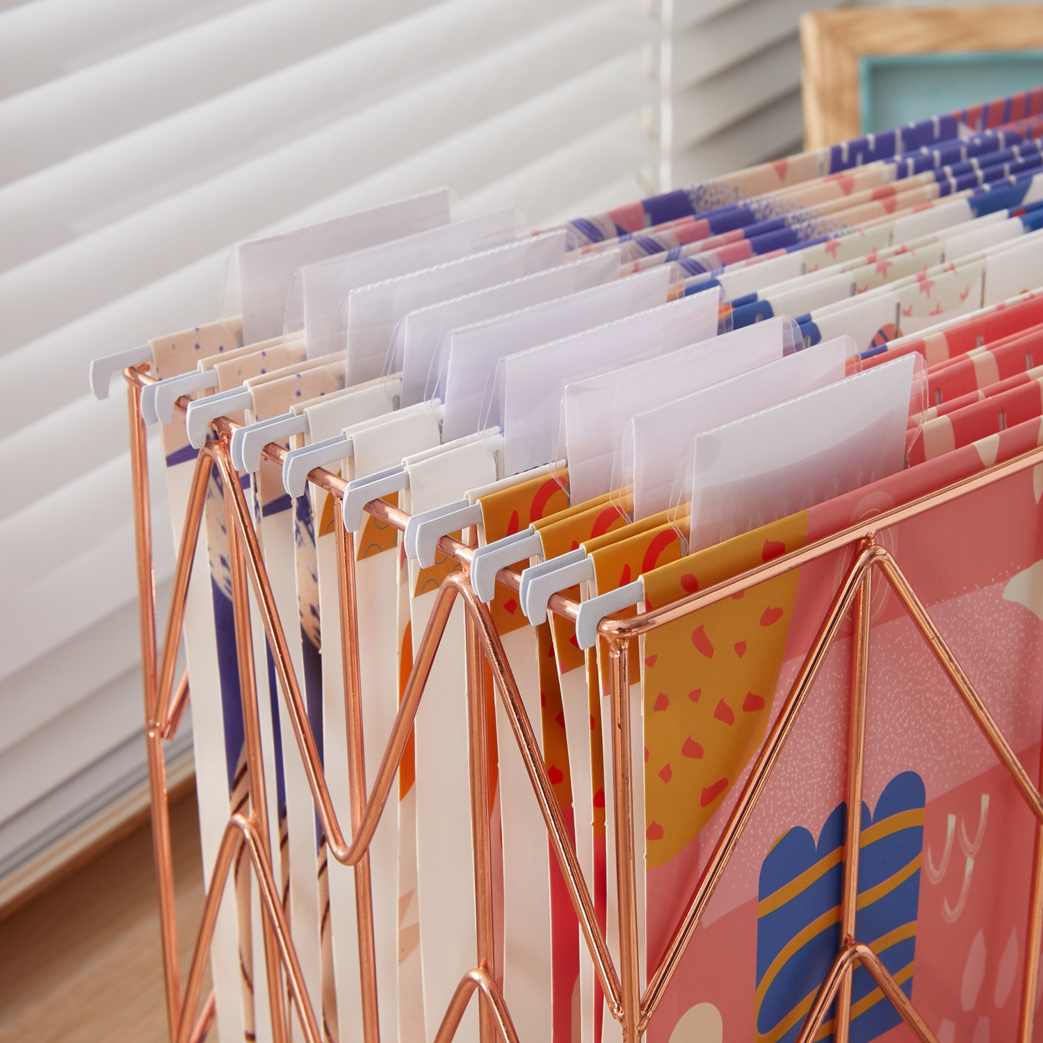 Y YOMA 9 Pack Decorative Hanging File Folders Letter Size Marble Cute Hanging Folder Pretty File Folder Organizer for Filing Cabinet Office Home with 1/5-Cut Adjustable Tabs, Graffiti Design