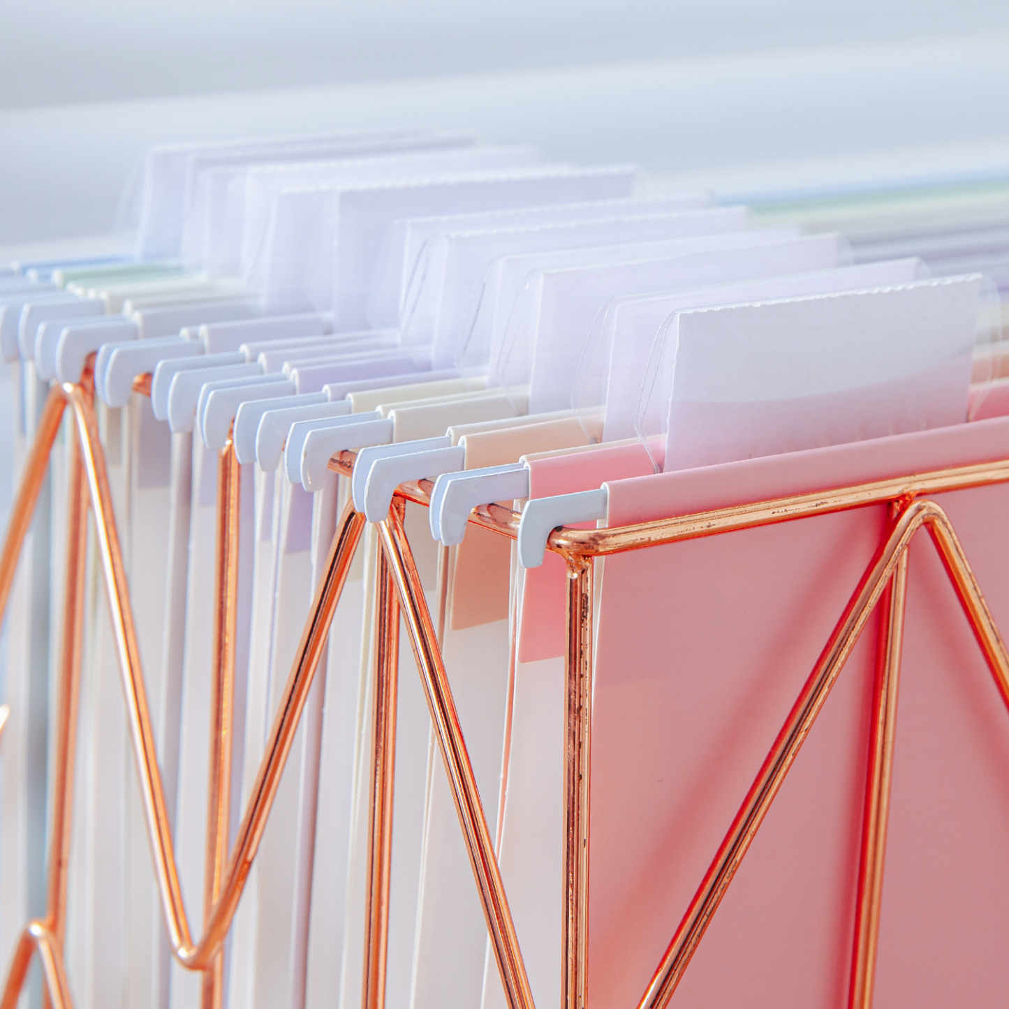 Y YOMA 24 Pack Colored Hanging File Folders Letter Size Decorative Hanging Folder Cute Pretty File Folderfor Filing Cabinet Drawer Office Home with 1/5-Cut Adjustable Tabs, Soft Color
