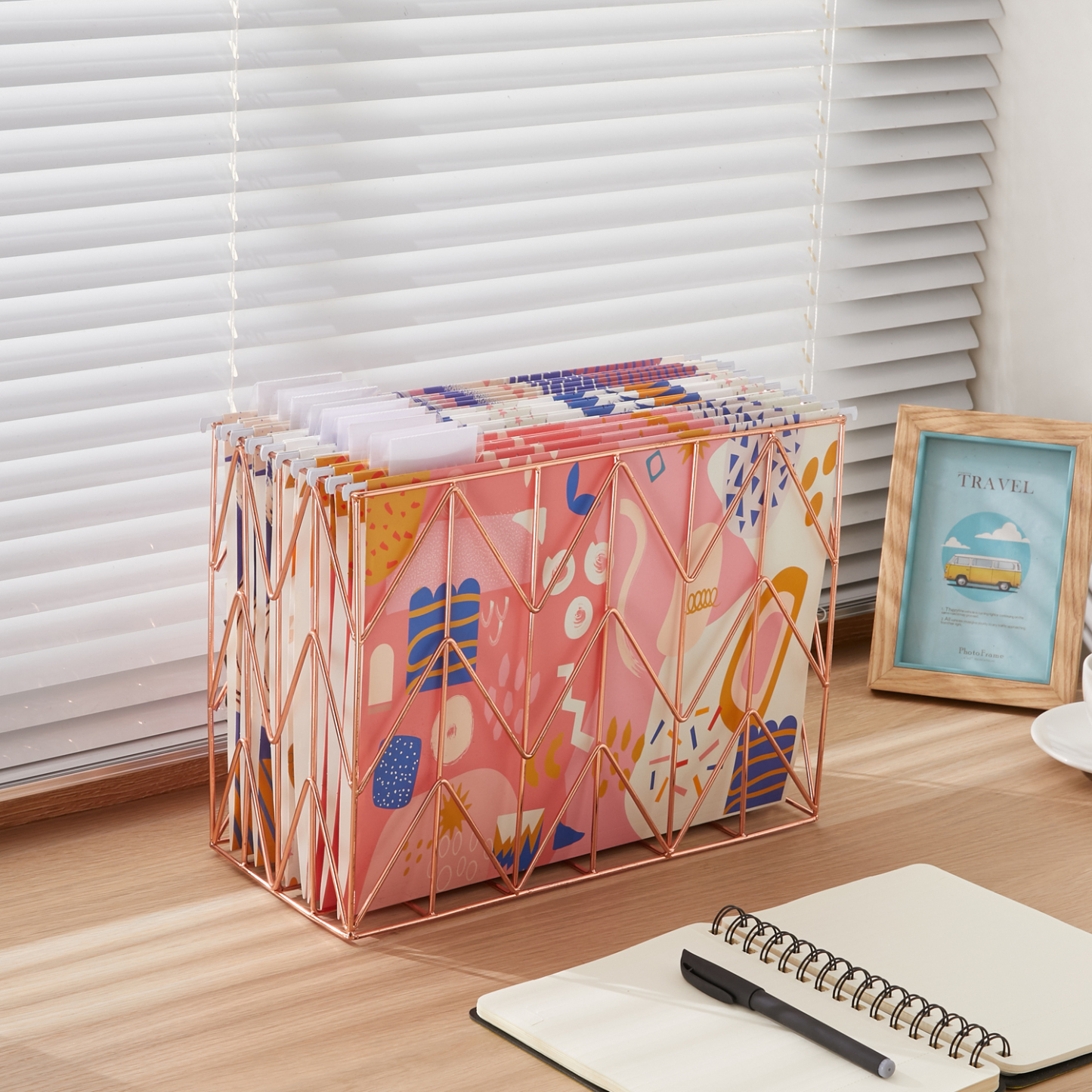 Y YOMA 9 Pack Decorative Hanging File Folders Letter Size Marble Cute Hanging Folder Pretty File Folder Organizer for Filing Cabinet Office Home with 1/5-Cut Adjustable Tabs, Graffiti Design