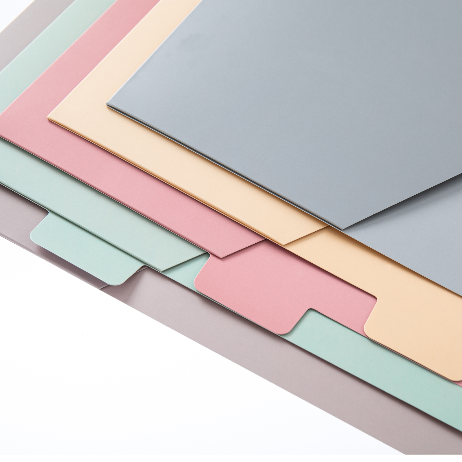 Y YOMA Colored 3 Ring Binder Dividers with Pocket Letter Size Paper Binder Tabs Page Dividers Cute Decorative Binder Index Dividers for Office School Home with 1/5-Cut Tabs, Morandi Color(5 Sheet)