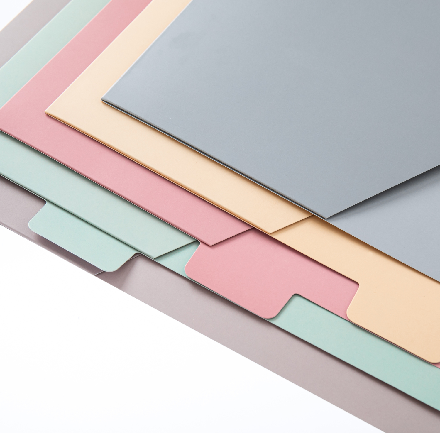 Y YOMA Colored 3 Ring Binder Dividers with Pocket Letter Size Paper Binder Tabs Page Dividers Cute Decorative Binder Index Dividers for Office School Home with 1/5-Cut Tabs, Morandi Color(5 Sheet)