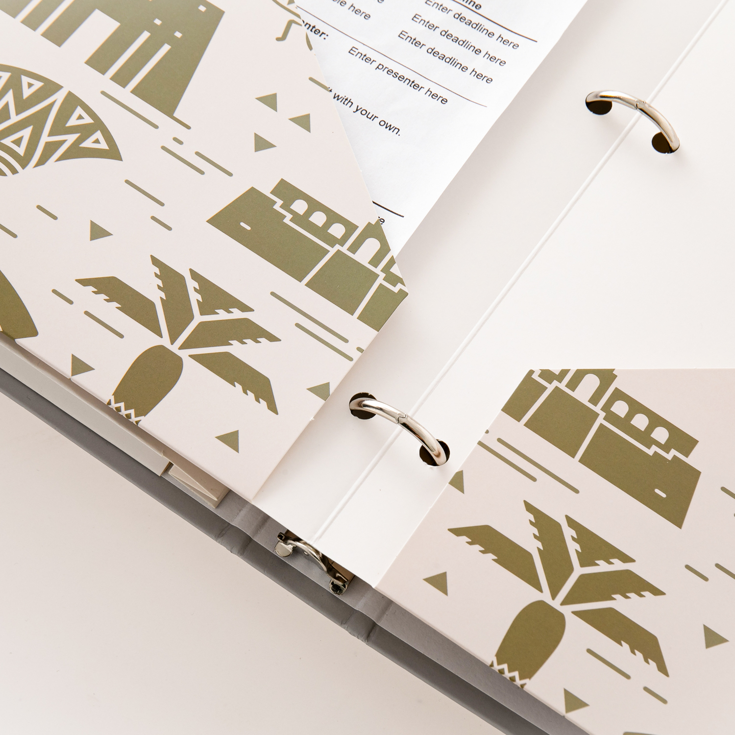 Y YOMA 6 Pack 2 Pocket Folder Letter Size Decorative Binder Folders with Pockets 3 Hole Punch Folder Paper Cute Project Folders Two Pocket 3 Ring File Folder for School Office Home, Egyptian Design