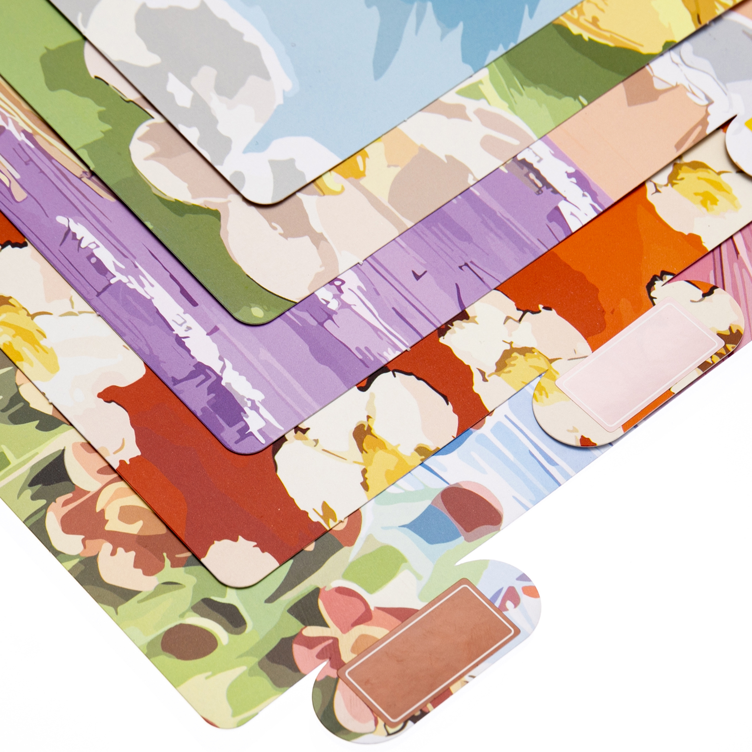 Y YOMA Decorative 3 Ring Binder Dividers with Tabs Letter Size Paper Binder Tabs Page Dividers Cute Binder Index Dividers for Office School Home with 1/5-Cut Tabs, Flower Design(5 Sheet)