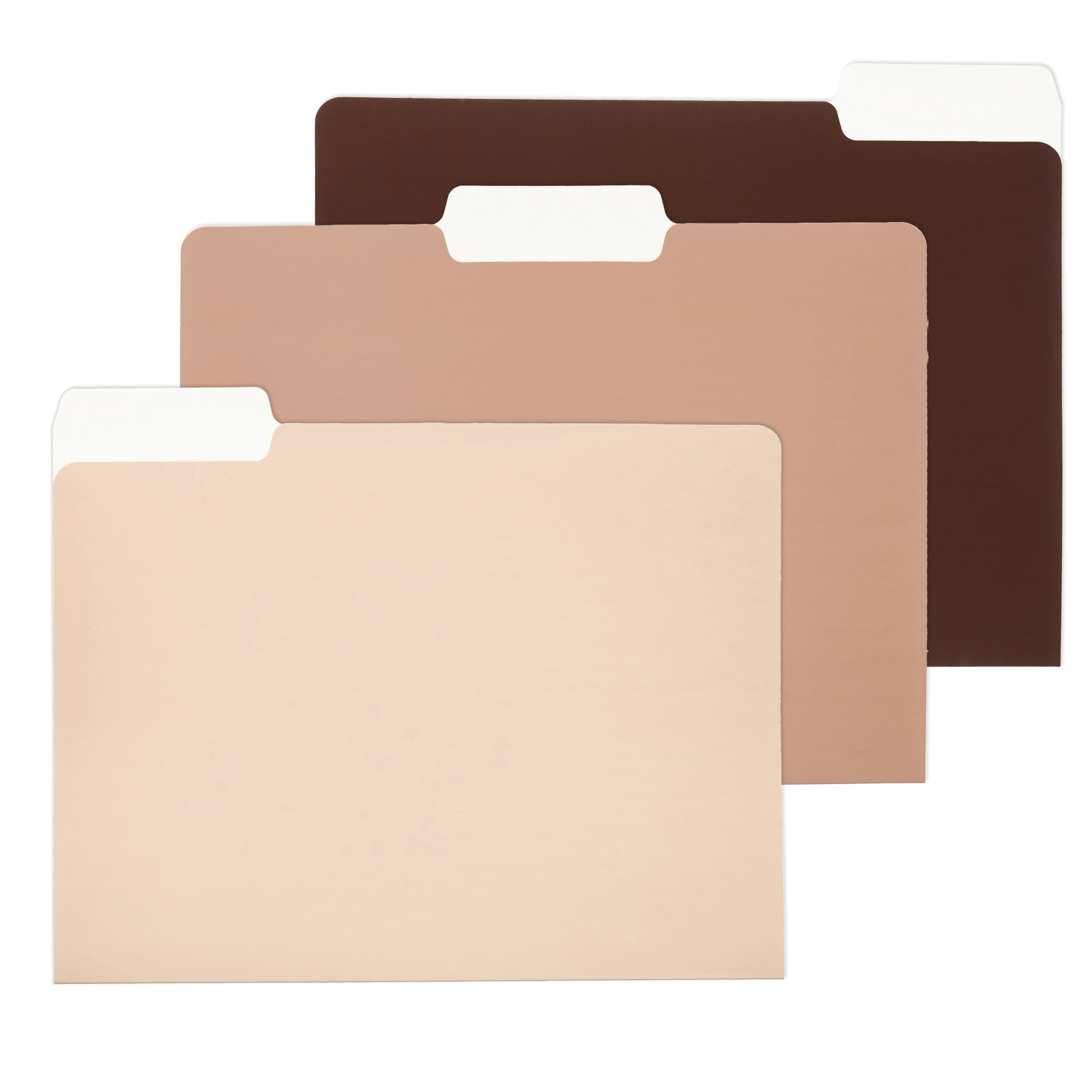 Y YOMA 12 Pack Colored File Folders Letter Size Gradient File Folder with 1/3-Cut Tab Cute Pretty Decorative Heavyweight Filing Folder File Organizers for Office School Home Desktop, Coco Mocha