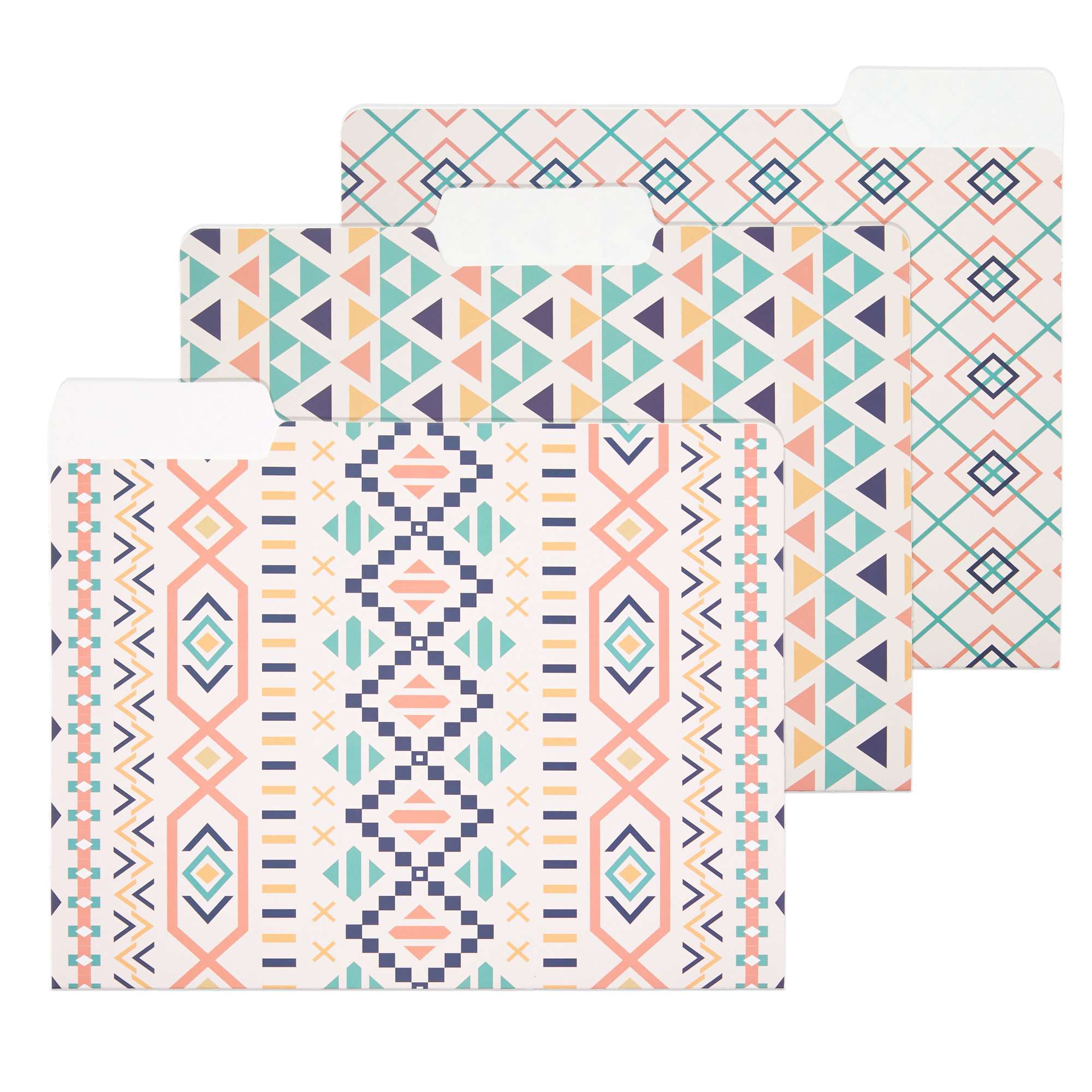 Y YOMA 12 Pack Decorative File Folders Letter Size File Folder with 1/3-Cut Tab Cute Pretty Colored Heavyweight Filing Folder File Organizers for Office School Home Desktop, Indian Style