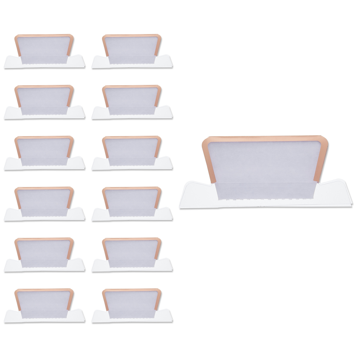 Y YOMA 12 Pack Plastic Hanging File Folder Tabs with Inserts Decorative Tab for Hanging File Folders 1/5-Cut Adjustable Tabs Office Supplies Suitable for Letter Size, Legal Size, A4 folder, Rose Gold