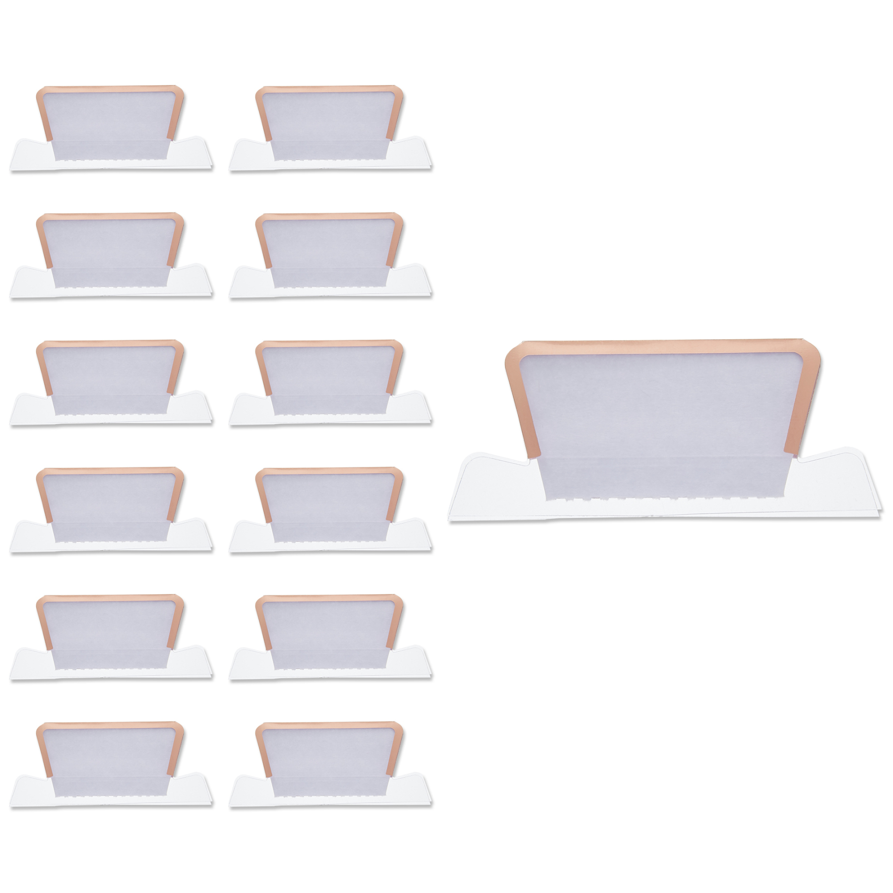 Y YOMA 12 Pack Plastic Hanging File Folder Tabs with Inserts Decorative Tab for Hanging File Folders 1/5-Cut Adjustable Tabs Office Supplies Suitable for Letter Size, Legal Size, A4 folder, Rose Gold