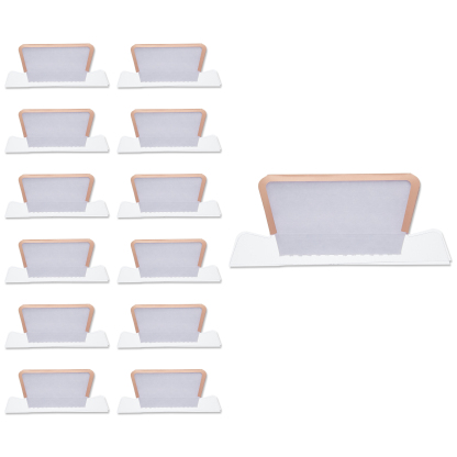 Y YOMA 12 Pack Plastic Hanging File Folder Tabs with Inserts Decorative Tab for Hanging File Folders 1/5-Cut Adjustable Tabs Office Supplies Suitable for Letter Size, Legal Size, A4 folder, Rose Gold