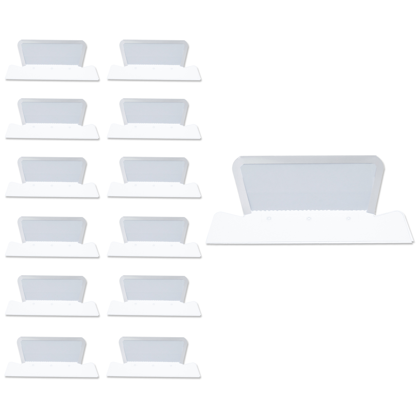 Y YOMA 12 Pack Plastic Hanging File Folder Tabs with Inserts Decorative Tab for Hanging File Folders 1/5-Cut Adjustable Tabs Office Supplies Suitable for Letter Size, Legal Size, A4 folder, Silver