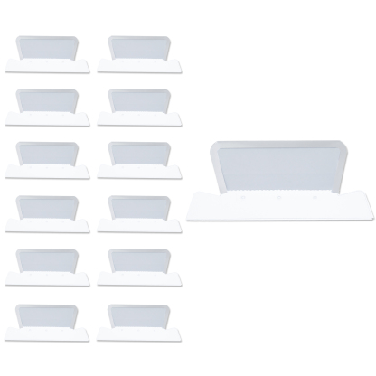 Y YOMA 12 Pack Plastic Hanging File Folder Tabs with Inserts Decorative Tab for Hanging File Folders 1/5-Cut Adjustable Tabs Office Supplies Suitable for Letter Size, Legal Size, A4 folder, Silver