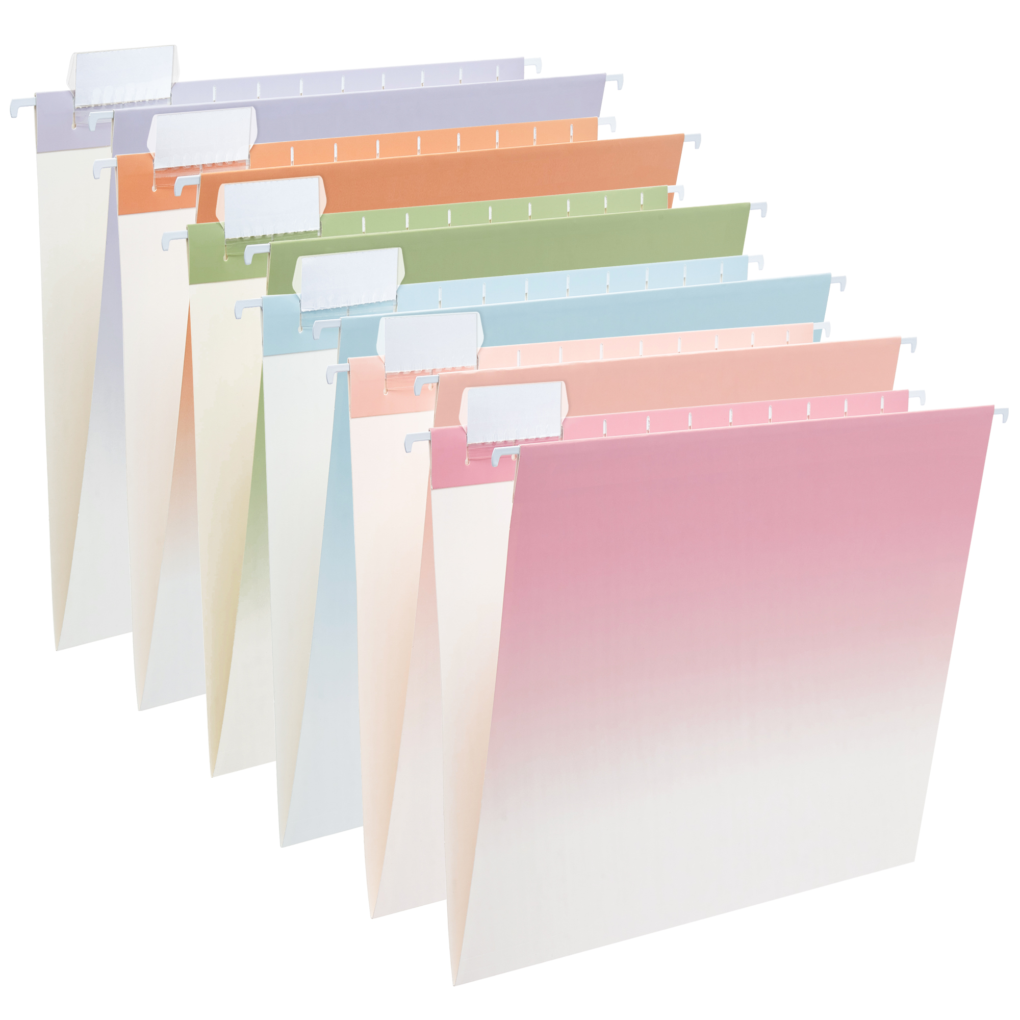 Y YOMA 6 Pack Colored Hanging File Folders Letter Size Decorative Hanging Folder Pretty File Folder Organizer for Filing Cabinet Office Home with 1/5-Cut Adjustable Tabs, Assorted Color