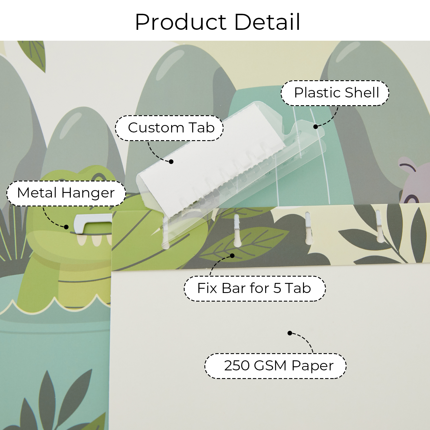 Y YOMA 6 Pack Decorative Hanging File Folders Letter Size for Children Cute Hanging Folder File Folder Organizer for Filing Cabinet Office Home with 1/5-Cut Adjustable Tabs, 3 Cute Animal Design