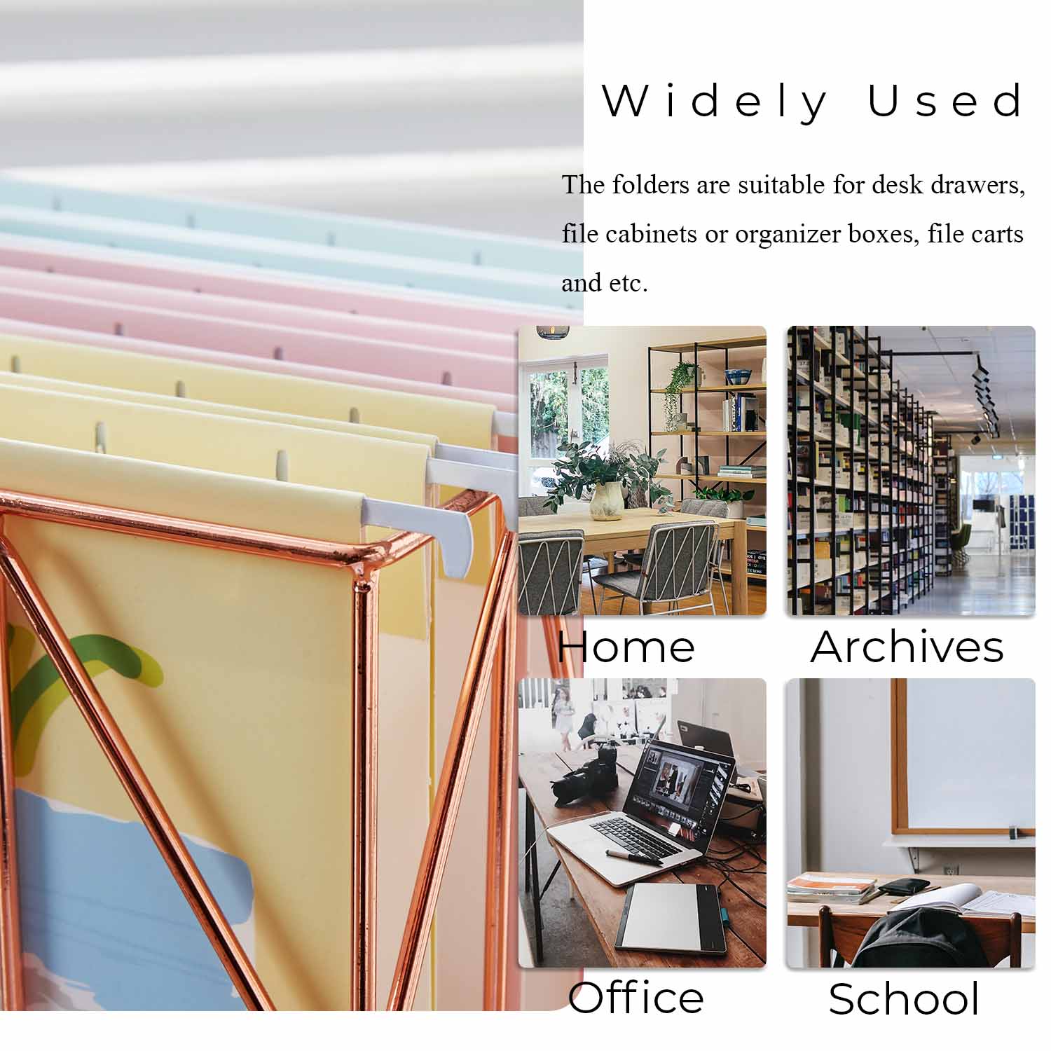 Y YOMA 6 Pack Decorative Hanging File Folders Letter Size for Children Cute Hanging Folder File Folder Organizer for Filing Cabinet Office Home with 1/5-Cut Adjustable Tabs, 3 Flower Design