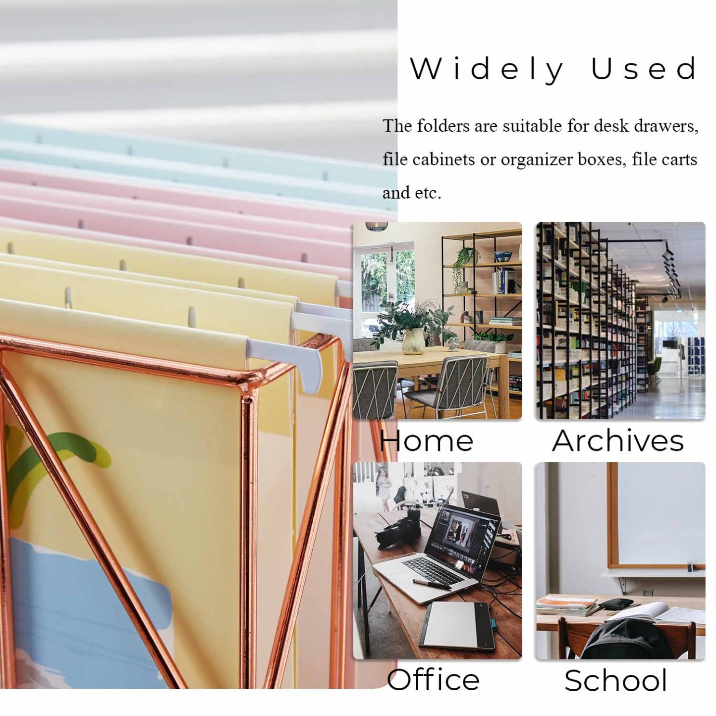 Y YOMA 6 Pack Decorative Hanging File Folders Letter Size for Children Cute Hanging Folder File Folder Organizer for Filing Cabinet Office Home with 1/5-Cut Adjustable Tabs, 3 Flower Design