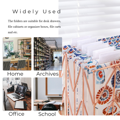 Y YOMA 6 Pack Decorative Hanging File Folders Letter Size Marble Cute Hanging Folder Pretty File Folder Organizer for Filing Cabinet Office Home with 1/5-Cut Adjustable Tabs, 3 Japanese Style