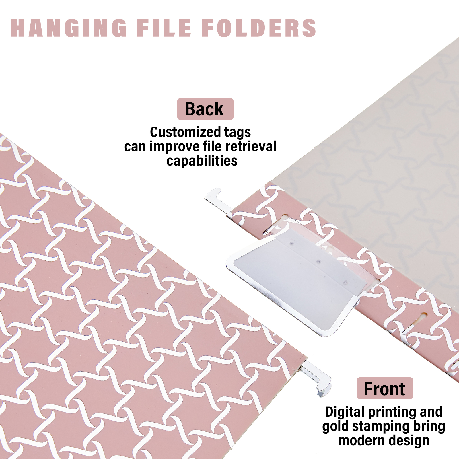 Y YOMA 12 Pack Decorative Hanging File Folders Letter Size File Folder Cute Pretty Hanging Folder Organizer for Filing Cabinet Office Home Desktop with 1/5-Cut Adjustable Tabs, 3 Silver Foil Design