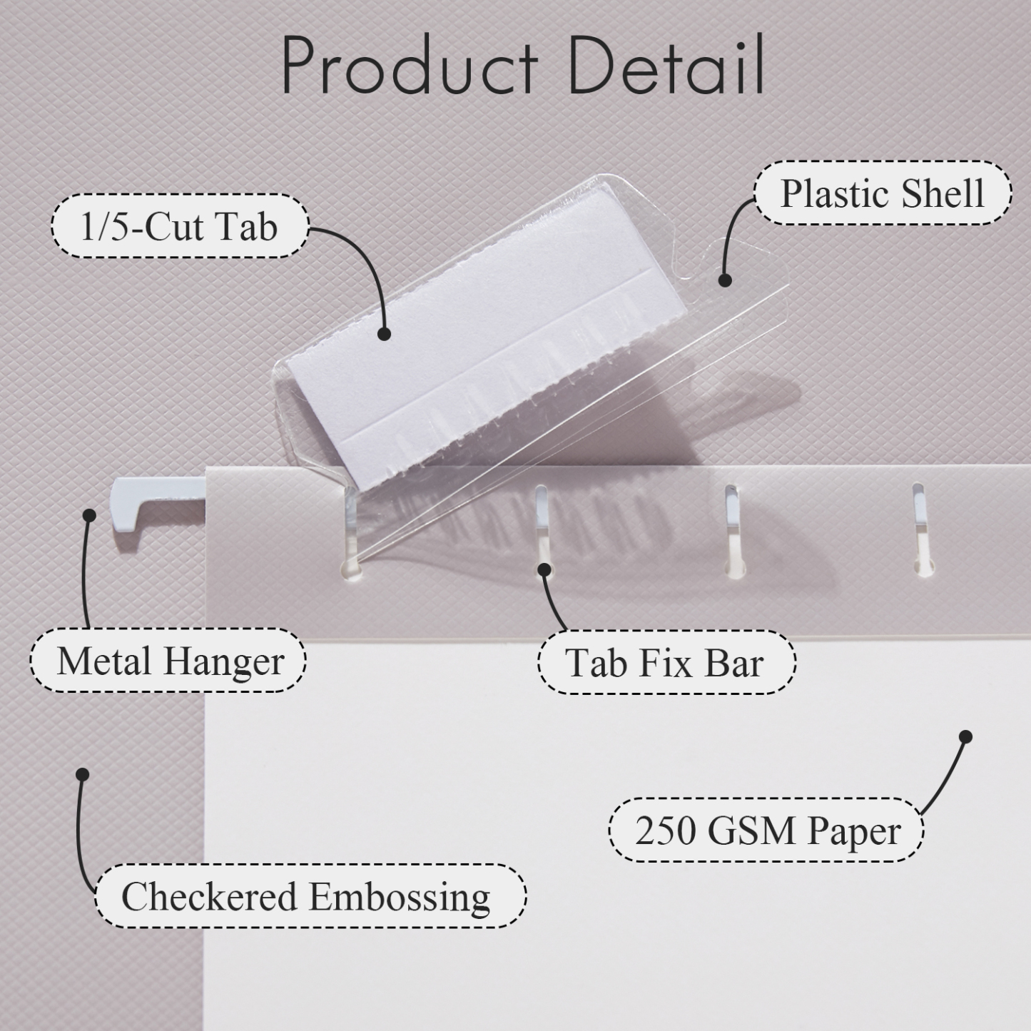 Y YOMA 6 Pack Debossed Hanging File Folders Letter Size Decorative Hanging Folder Pretty File Folder Organizer for Filing Cabinet Office Home with 1/5-Cut Adjustable Tabs, Checkered Steady Color