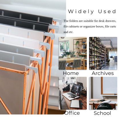 Y YOMA 1 Pack Rose Gold Hanging File Folder Organizer Letter Size Metal File Kit File Folder Filing Basket for Desk Home Office Classroom Supplies