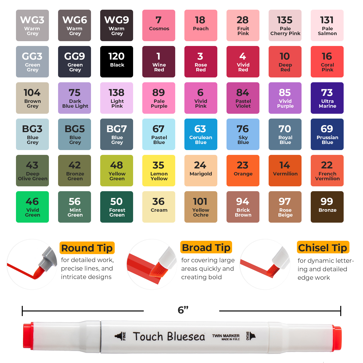 Y YOMA 48 Color Alcohol Markers Dual Tip Art Drawing Coloring Marker Permanent Sketch School Supplies Aesthetic Gift for Kids Adults Comic Anime Manga Illustration