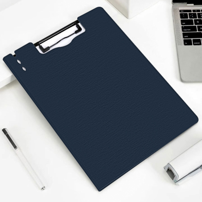 Y YOMA 2 Pack Plastic Clipboard Folder with Low Profile Clip for A4 Letter Size Sheet 360 Degree Flip Writing Pad Profile Clip File Folder for Office School Business Classroom Nurse Outdoor, Pink