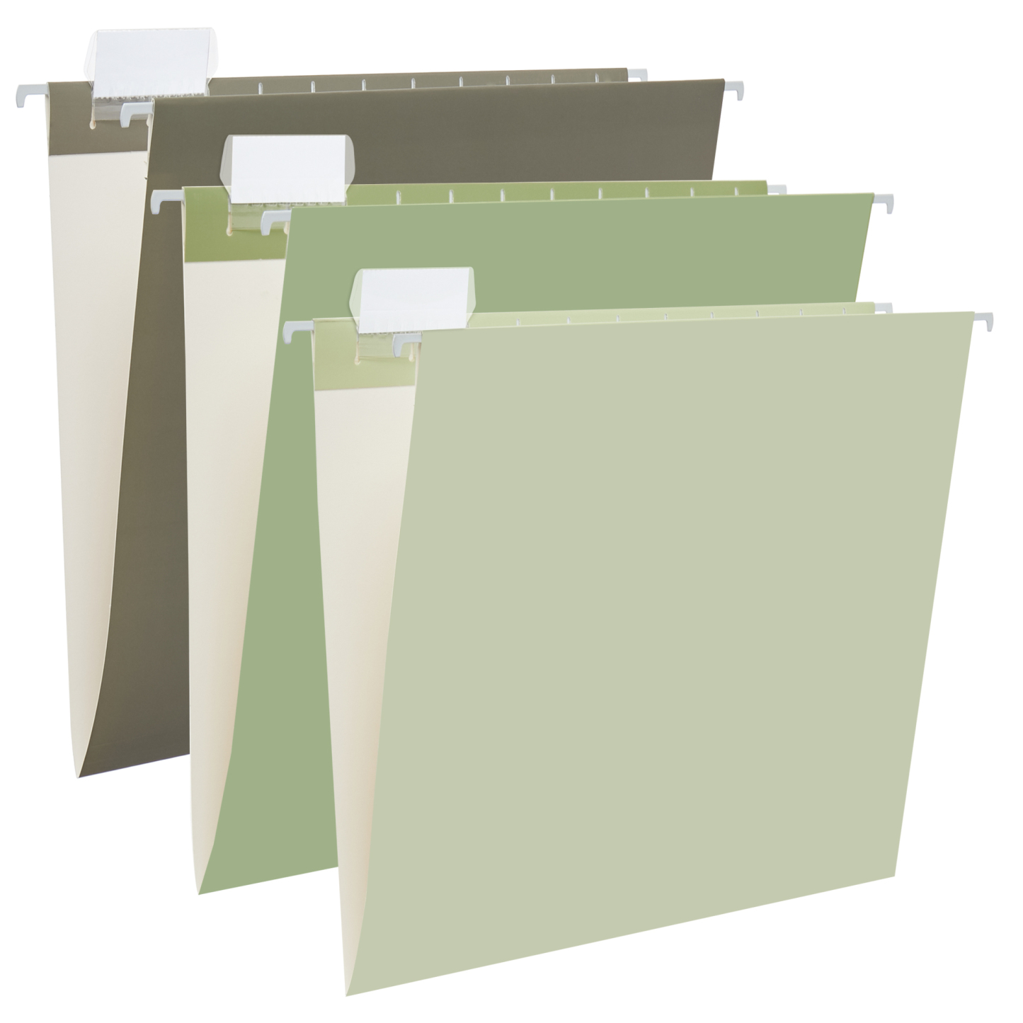 Y YOMA 6 Pack Gradient Hanging File Folders Letter Size Decorative Hanging Folder Pretty File Folder Organizer for Filing Cabinet Office Home with 1/5-Cut Adjustable Tabs, Coco Mocha