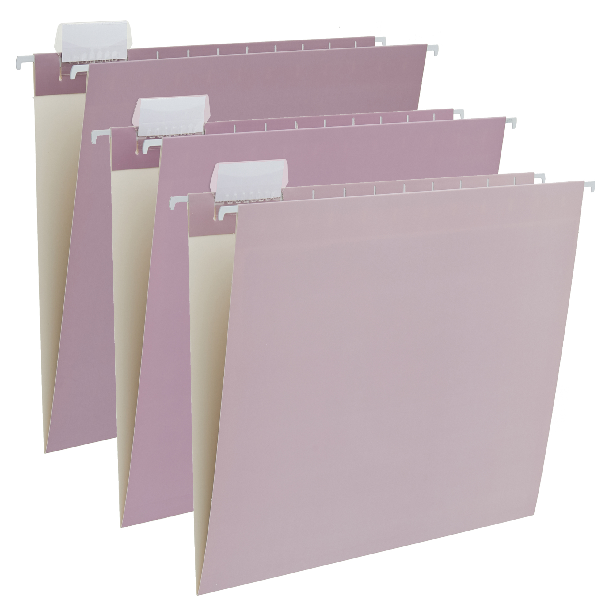 Y YOMA 6 Pack Gradient Hanging File Folders Letter Size Decorative Hanging Folder Pretty File Folder Organizer for Filing Cabinet Office Home with 1/5-Cut Adjustable Tabs, Dusty Purple