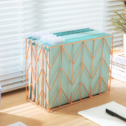 Y YOMA 6 Pack Gradient Hanging File Folders Letter Size Decorative Hanging Folder Pretty File Folder Organizer for Filing Cabinet Office Home with 1/5-Cut Adjustable Tabs, Teal Blue