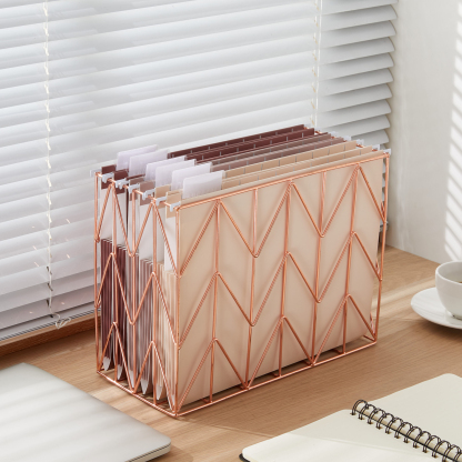 Y YOMA 6 Pack Extra Capacity Hanging File Folders Letter Size Accordion Decorative File Folder Cute Colored Hanging Folder Organizer for Office Home with 1/5-Cut Adjustable Tabs, Mocha Color