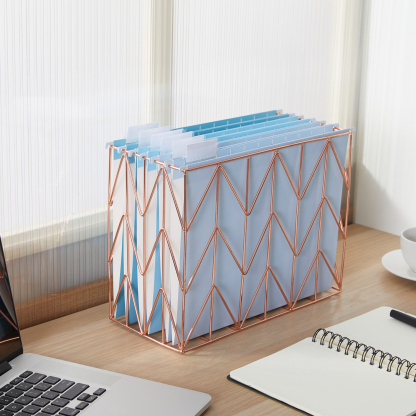 Y YOMA 6 Pack Gradient Hanging File Folders Letter Size Decorative Hanging Folder Pretty File Folder Organizer for Filing Cabinet Office Home with 1/5-Cut Adjustable Tabs, Lake Blue