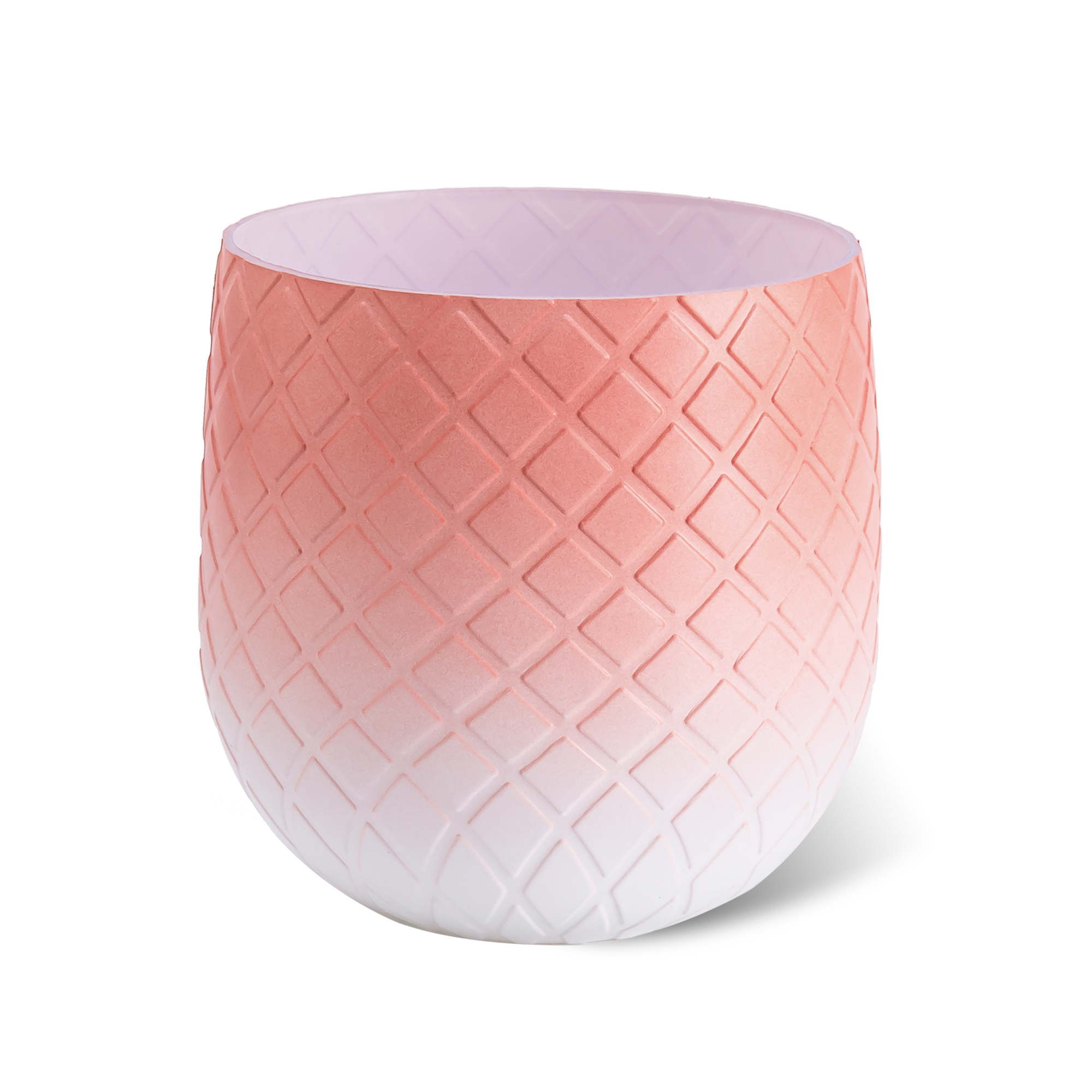 Y YOMA 1 Pack Pen Holder for Desk Cute Plastic Pencil Cup Pen Container Square Organizer Modern Aesthetic Design Desktop Storage Solution for Pens, Pencils, Marker, Makeup Brush, Gradient Peach