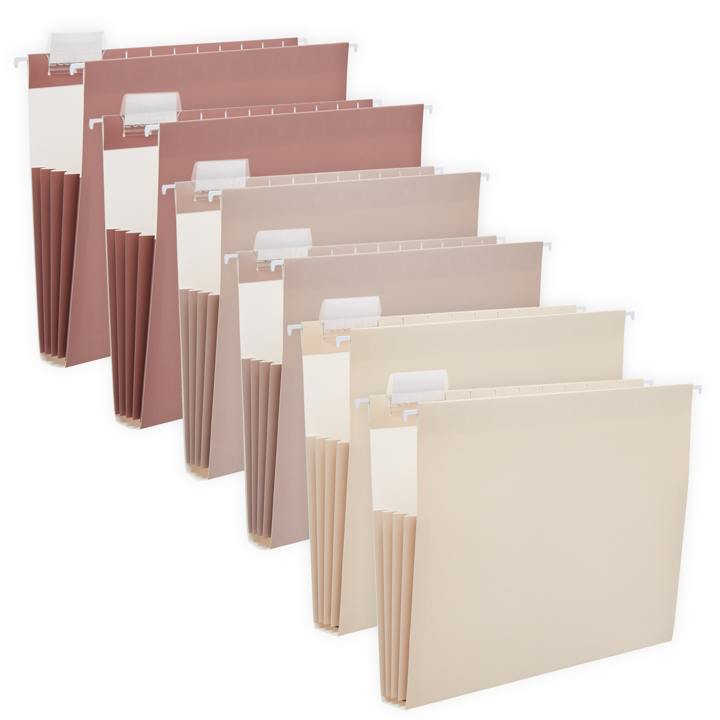 Y YOMA 6 Pack Extra Capacity Hanging File Folders Letter Size Accordio