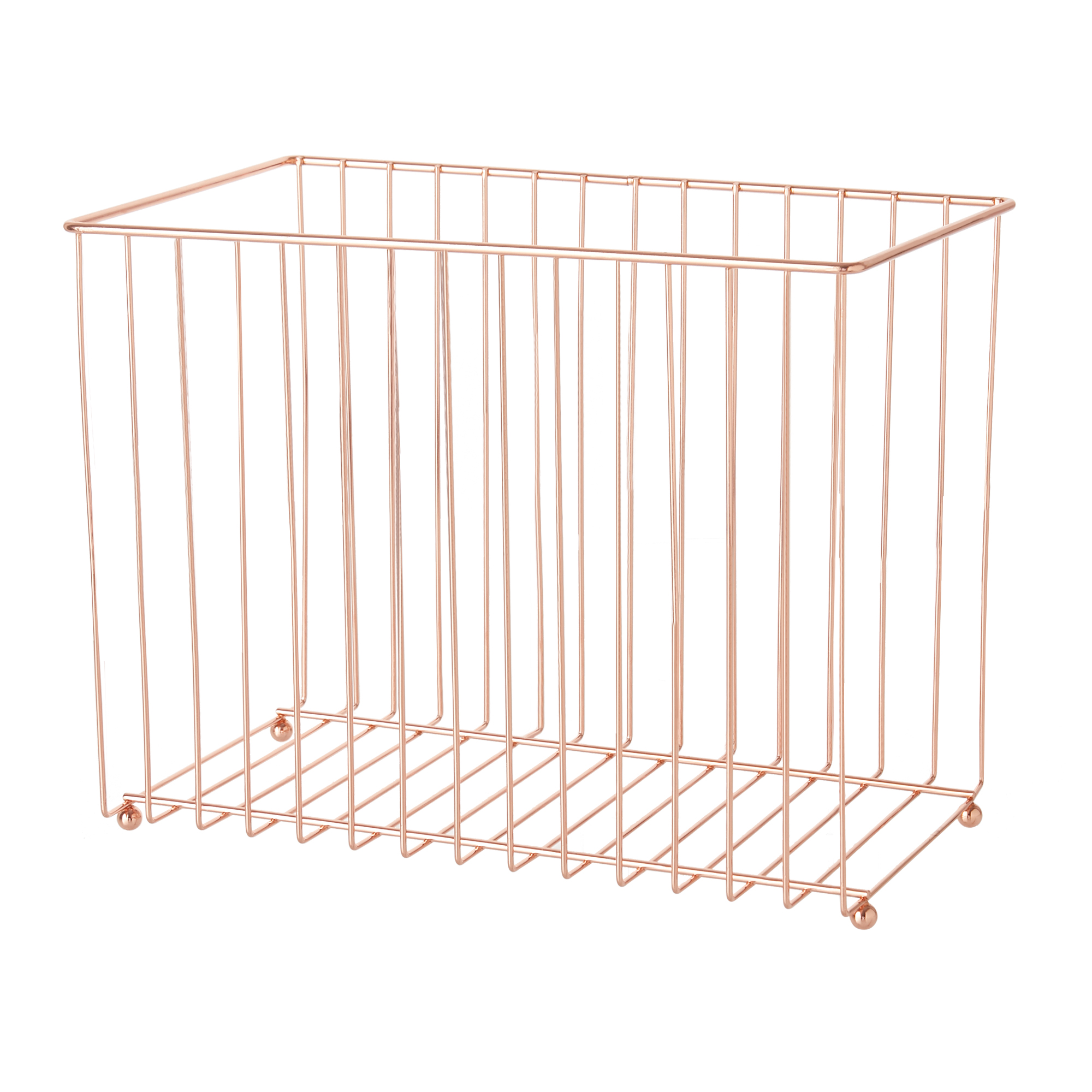 Y YOMA 1 Pack Rose Gold Desktop Hanging File Organizer | Letter Size Metal File Kit for Desk Home Office, I Shaped