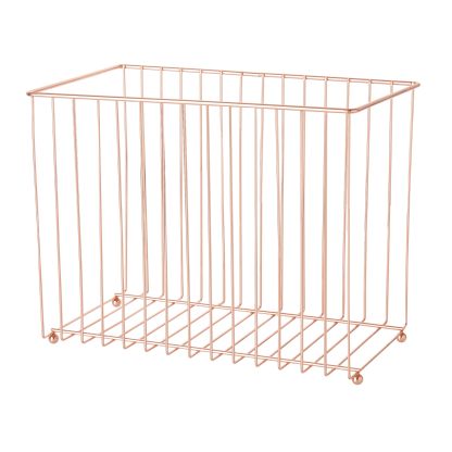 Y YOMA 1 Pack Rose Gold Desktop Hanging File Organizer | Letter Size Metal File Kit for Desk Home Office, I Shaped