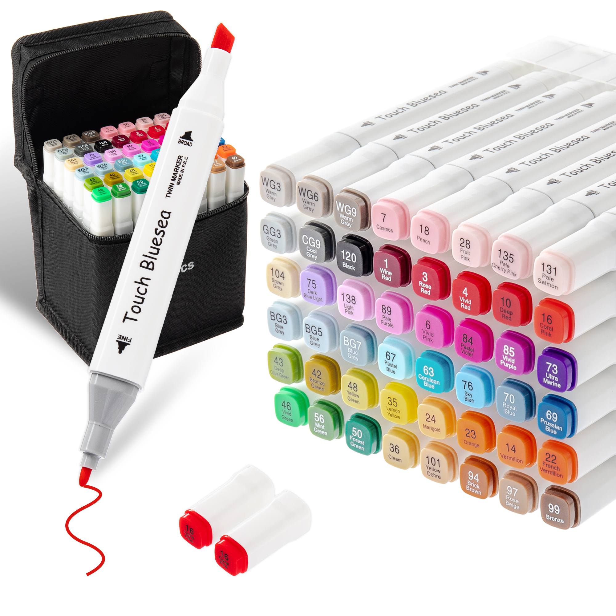 Y YOMA 48 Color Alcohol Markers Dual Tip Art Drawing Coloring Marker Permanent Sketch School Supplies Aesthetic Gift for Kids Adults Comic Anime Manga Illustration